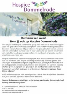 Advertentie Hospice en Rabo Clubsupport 2023